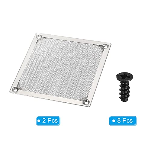 PATIKIL 120mm Fan Filter Grills with Screws, 2 Pack Aluminum Frame Stainless Steel Mesh Dustproof Cover for Computer Case Silver - Image 3