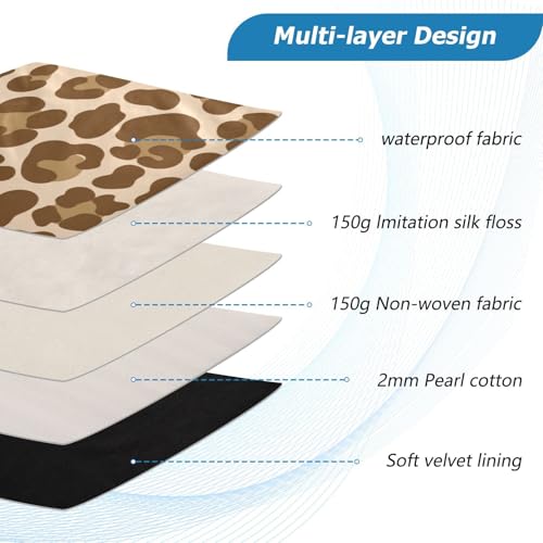 Funda para laptop 15-16 pulgadas con estampado leopardo marrón miniatura 4