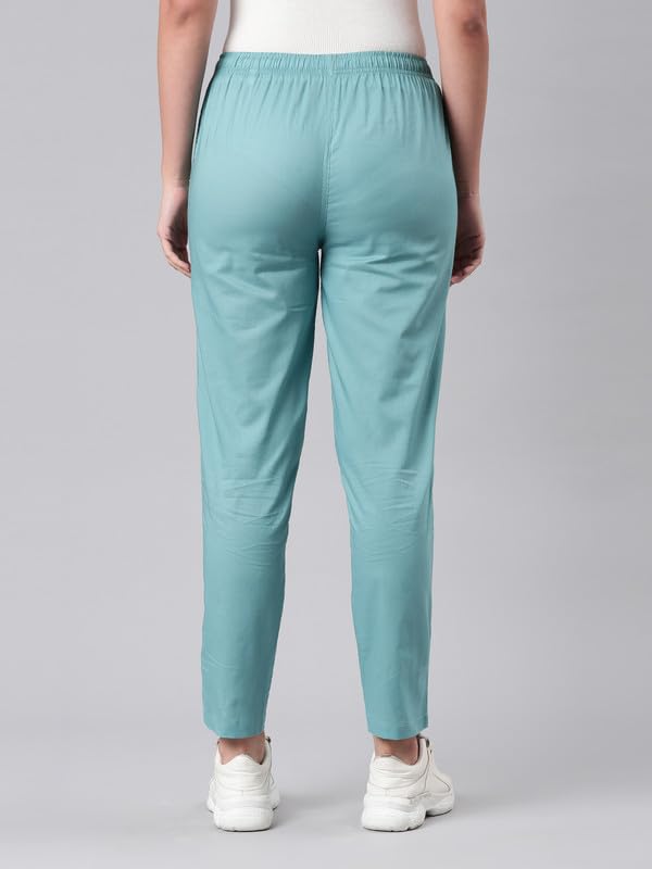 Image of Go Colors Women Cotton Pant Light Mint 2X