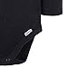 Gerber Baby Long Sleeve Solid Onesies Multi-Pack Interlock 180 GSM, Black, 18 Months