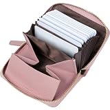 [エピックグリーン] じゃばらカードケース ミニ財布 スキミング防止 お札が折れない レディース メンズ RFID 大容量 ボックス型 小銭入れ 牛革 小さい財布 ダスティピンク