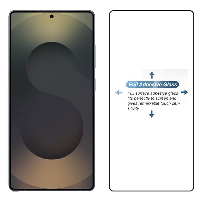 Image of Screen Protector for Samsung Galaxy S25 Ultra Military-Grade Tempered Glass, Edge to Edge Coverage