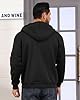 LAOARA Mens Hoodies Zip Up Long Sleeve Fleece Sweatshirts Casual Hoodies With Kangaroo Pockets Black #4