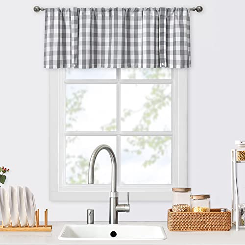 Zjdecorgreyandwhitebuffaloplaidtieupvalancecurtainbuffalocheckfarmhouseretroadjustableginghamtieupkitchenwindowtreatmentvalancesforcafebathroomwindows56x18silvergray Urban Country Home Decor Zjdecor grey and white buffalo plaid tie up valance curtain buffalo check farmhouse retro adjustable gingham tie up kitchen window treatment valances for cafe bathroom windows 56 x 18 silver gray urban country home decor