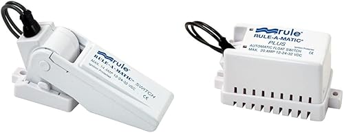 Miniatura 9 de Rule 35A Rule-A-Matic - Interruptor de flotador de bomba de sentina, sin mercurio, blanco y bomba de sentina estándar 800 GPH 20DA 800