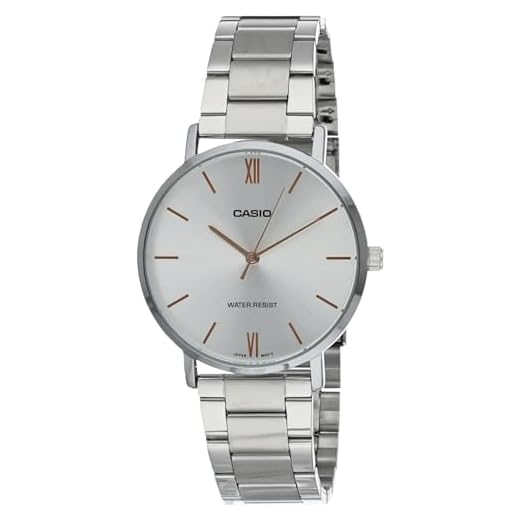 Relógio analógico masculino Casio MTP-VT01D-7B em aço inoxidável minimalista prata com 3 ponteiros