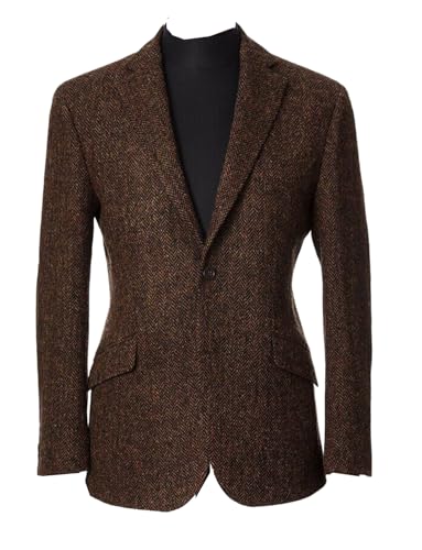 Blazer à chevrons homme veste Noël manteau un bouton chic