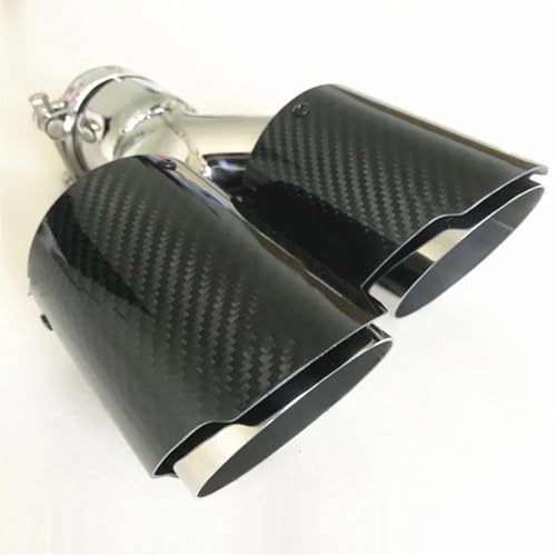 Embout d'échappement universel double 76-89MM pour modification de voiture de Série 3
