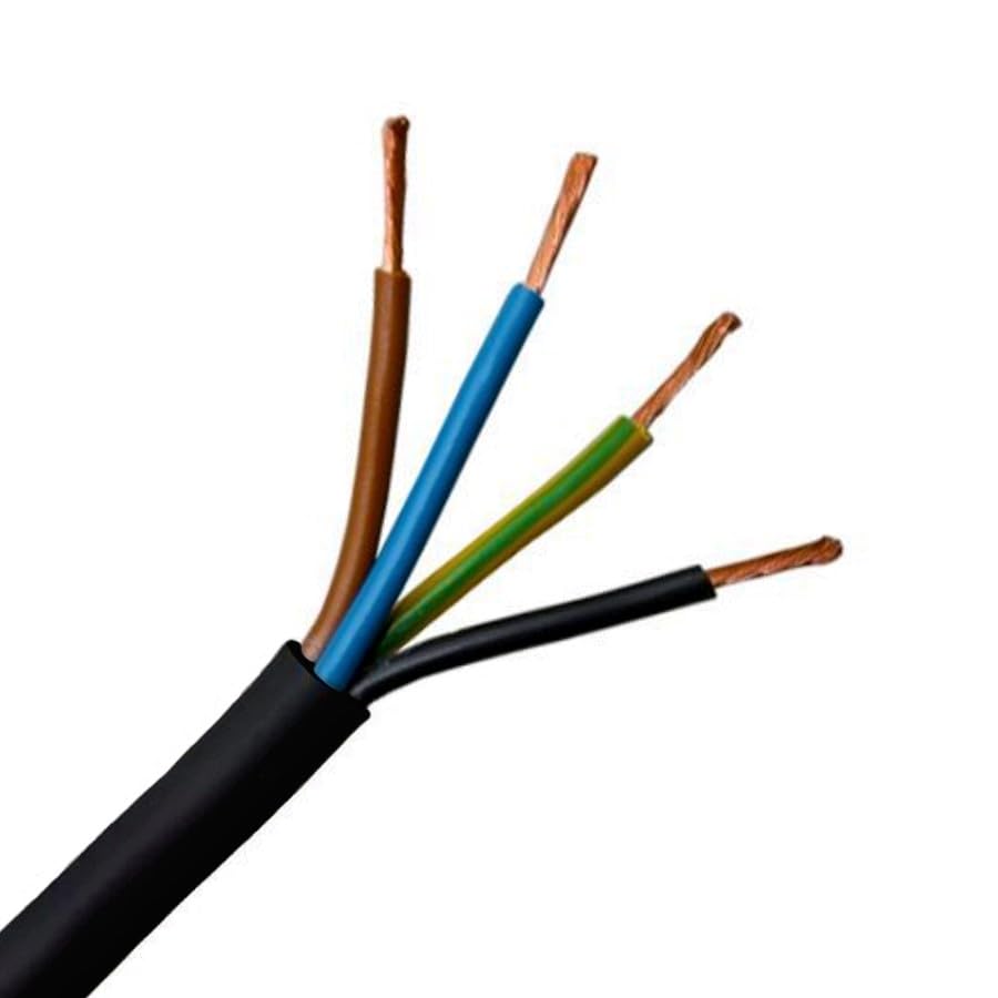 2/3/4 CORE ELECTRICAL FLEX CABLE WIRE LENGTH TWIN TRIPLE 0.75/1/1.5/2.5mm2 230V (4 Core 1.5mm x 5m)