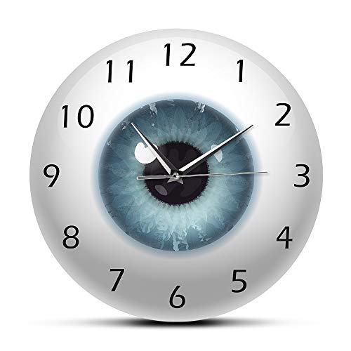 The Geeky Days The Eye Eyeball Pupil Core Sight View Ophthalmology Silent Wall Clock Battery Operate