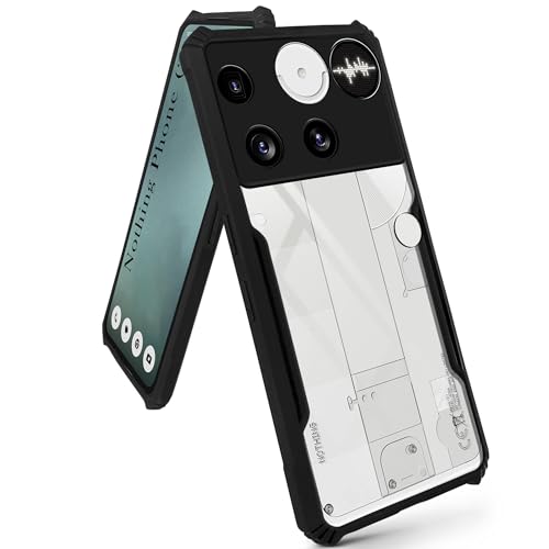 Image of Jkobi Hybrid Back Cover Case for Nothing Phone 3 (Shockproof with Polycarbonate Clear Panel | Professional Black)
