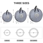BALEINE 2 Pack Wreath Storage Container, Christmas Wreath Storage Bag with Reinforced Handle for Holiday Xmas (Grey, 30"X8") - Image 4