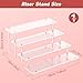 4 Tier Acrylic Display Risers, Clear Perfume Organizer Stand, Large Cupcake Stand Holder, Dessert Display for Party, Display Shelf for Figure and Collection, Riser Stand for Decoration and Organizer