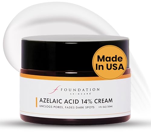 Foundation Skincare Azelaic Acid for Face 14% (1 Fl Oz) – Dermatologist Formula for Uneven and...