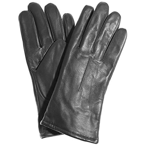 Pratt and Hart Manhattan Women’s Classic Sherpa (Polyester) Lined Leather Gloves Size 7 Black Cover