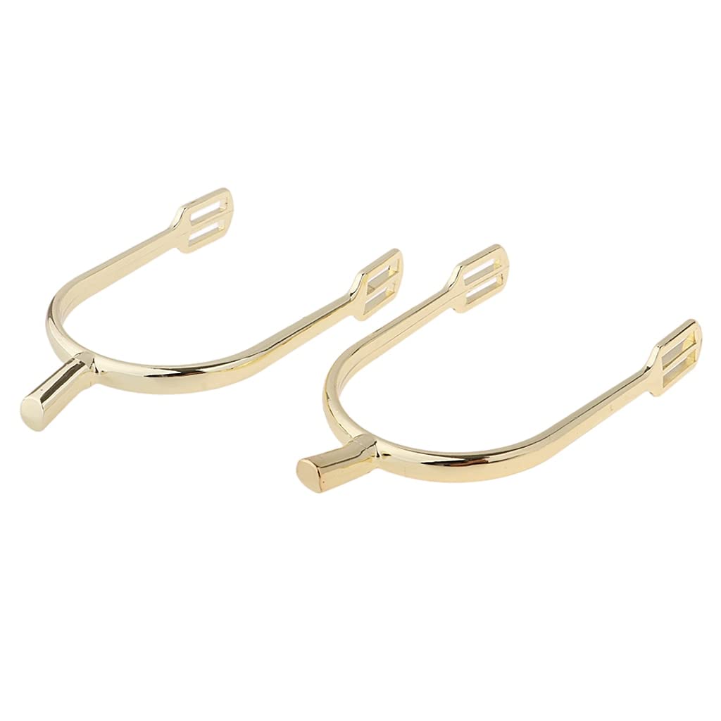 Espuelas de equitación de aleación de Zinc para Mujer, 2 Unidades (Color: Dorado)
