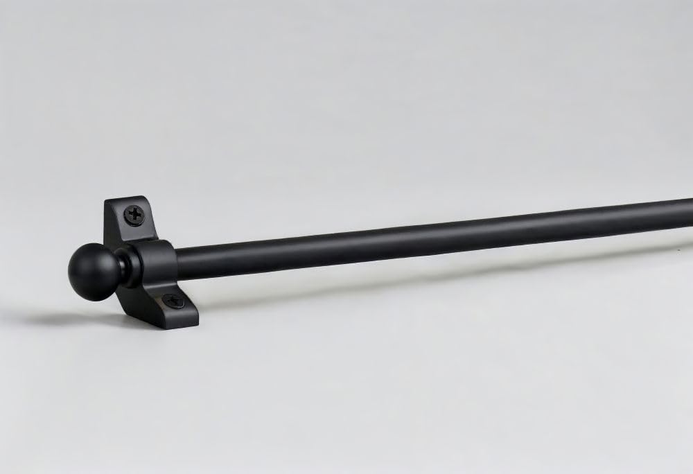 Premium Metal Stair Rod Set (72.5 cm x 10 mm) in Matt Black - Ball End Finials