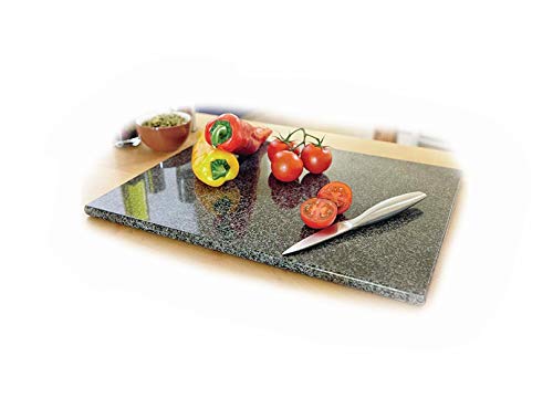 Large Black Kitchen Granite Speckled Stone Cutting Chopping Board Worktop Saver.