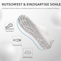 IceUnicorn Barfußschuhe Damen Herren Breite Traillaufschuhe Zehenschuhe Unisex Schwimmschuhe Strandschuhe Aquaschuhe(3027Weiß, 36EU) – Ansicht 6