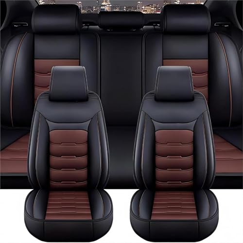 Full Set Car Seat Covers For Land Rover Defender 110/130 L663 2020-2024, 5 Seats Leather Front Rear Seat Covers Waterproof Breathable Protector Airbag Compatible Interior Accessories