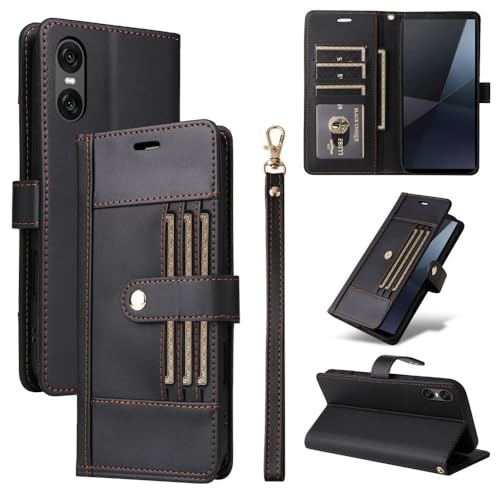 Étui Sony Xperia 1 VII noir compagnon de voyage idéal avec porte-cartes intégré