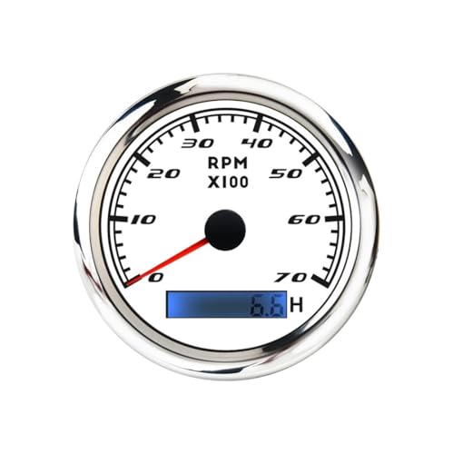 オドメーター 85mm タコメーター 6000 RPM 8000 メーター マリンタコゲージセンサー ボート ディーゼルエンジンタコメーター 9-32V用