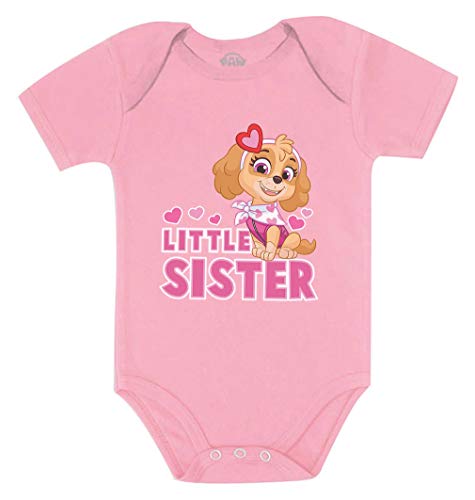Image of Paw Patrol Skye Little Sister Bodysuit - Newborn Baby Girl Outfit - Infant Sibling Gift or Coming Home Look