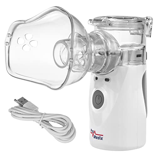 Inhalador nebulizador inalámbrico portátil/de mano Promedix, kit, mascarillas, PR-835
