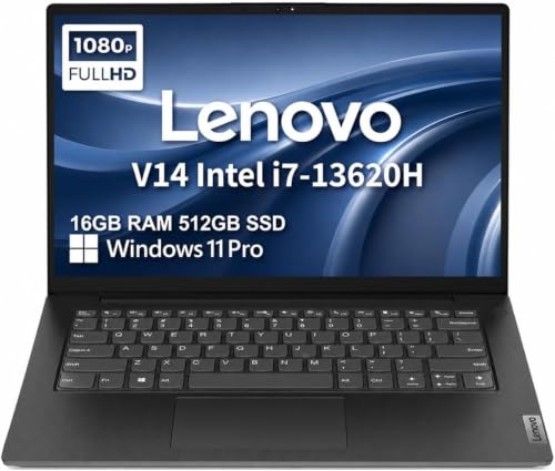 Image of Lenovo V14 Gen 4 Business Laptop (14 inch FHD Anti-Glare, Intel 10-Core i7-13620H, 16GB RAM, 512GB SSD), Webcam with Privacy Shutter, Ethernet, Wi-Fi 6, HDMI, Bluetooth, Win 11 Home (Renewed)