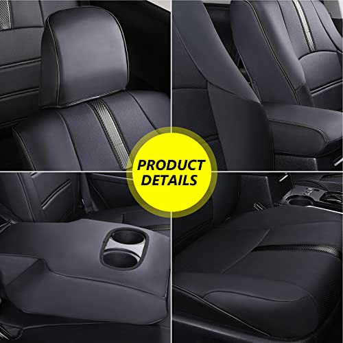 Xipoo Fit 2011-2023 Toyota 4Runner Seat Cover 5 Seater Pu Leather Car Seat Protector For 2011-2023 Toyota 4Runner Accessories (Black) #TOP5