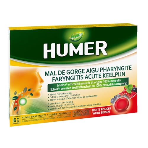 Humer Acute Sore Throat Pharyngitis Red Fruits 20 Lozenges