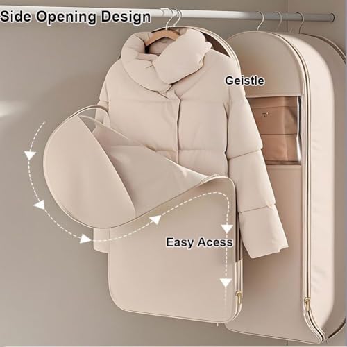 Bolsas para abrigos de plumas ahorradoras de espacio con funda antipolvo hermética textil 6