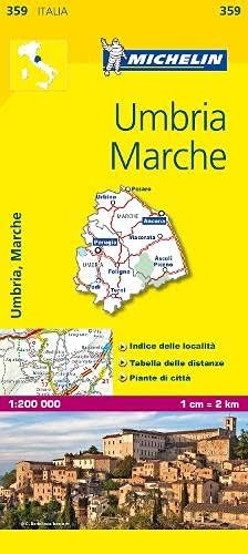 Michelin Map Italy: Umbria, Marche 359 (Maps/Local (Michelin)) (Italian Edition) Map – Folded Map, February 15, 2018