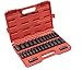 SUNEX TOOLS 5153DD, 1/2 Inch Drive Master Impact Socket Set, Double Deep, 29-Piece, SAE/Metric, 7/16