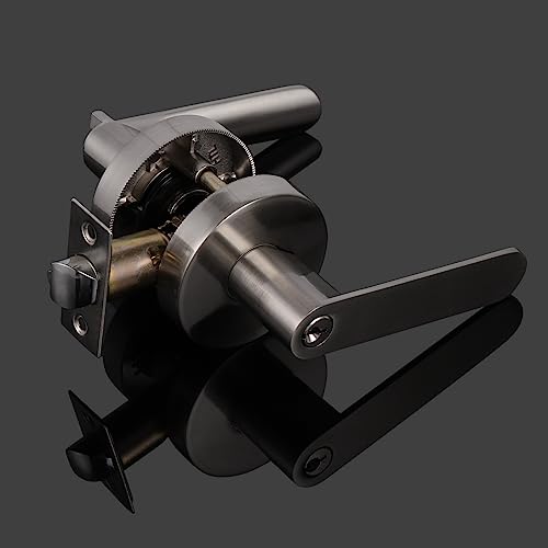 Knobonly Keyed Alike Entry Door Handles, Exterior Door Handles With Lock And Keys, Front Door Locksets With Same Keys, Brushed Nickel Entrance Door Locksets, Heavy Duty Security Locks, 4 Pack #TOP1