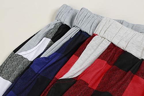 Tutorutor Womens Buffalo Plaid Jogger 