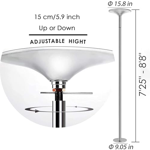 Barra de pole dance de 45 mm con extensión para ejercicio en casa 7