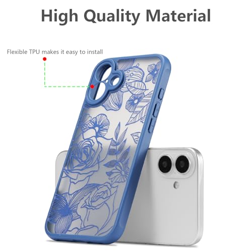 XIZYO for iPhone 17 Case Cute Floral, Deep Blue by XIZYO - Used condition - Image 7