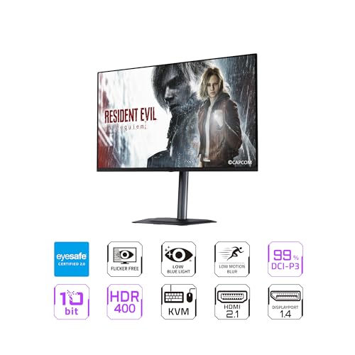 Image of GIGABYTE - MO32U - 32 inch QD-OLED Gaming Monitor - UHD 3840x2160-165Hz - 0.03ms GTG - AMD FreeSync Premium Pro - Type C KVM - HDMI, DP - Height Adjustable - Black
