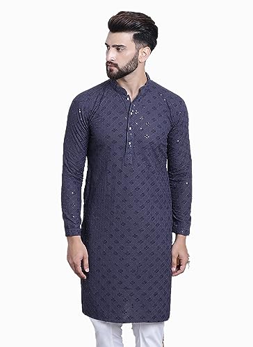 Kurta larga de algodon puro Sojanya camisa fresca holgada masculina anticalor