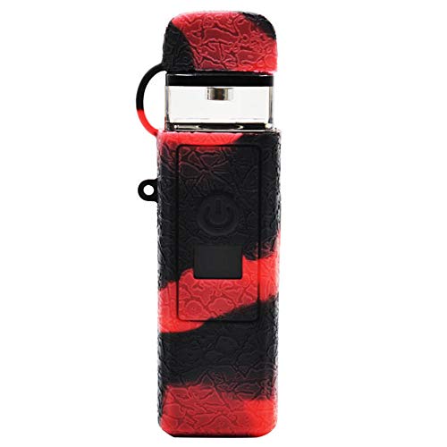 RUILUL Funda protectora de silicona para Voopoo Vinci Air 30 W Kit Skin Decal Wrap Sleeve Antideslizante Shield Negro Rojo Cover