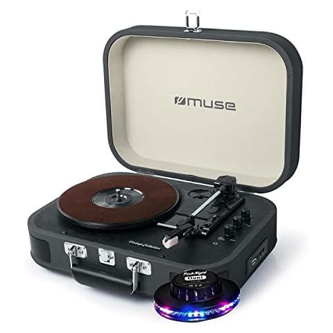 Tocadiscos Muse MT-201DG con Luz OVNI Cover