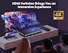 Conmutador HDMI 5 entradas 1 salida con control remoto 4K@60Hz, divisor HDMI compatible con HDCP2.2, HDR, 3D, Dolby, caja selectora de 3 puertos para Xbox, PS5/4/3, Fire Stick Roku Blu-Ray (5 en 1 salida) 4