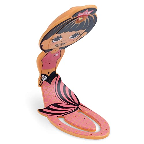 Image of Gifts for Readers & Writers Bookmark Reading Light Mermaid Pink - 2in1 Clip On Bookmark Kids Light for Reading in Bed, Travel Cute Lights, 8 Lumen LED