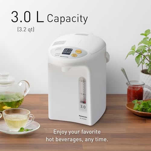 Panasonic Hot Water Dispenser, Electric Kettle with 4 Temp Presets | Hot water kettle electric featuring a 3L capacity, 4 temp presets, safety lock, and slow-drip mode, White, NC-EG3000 - image 7