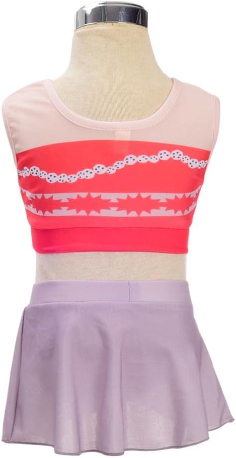 Lito Angels Kids Girls Princess Swimming Costume with Skirt Two-Pieces Swimsuit Swimwear Swim Dress Bathing Suit Size 3T
