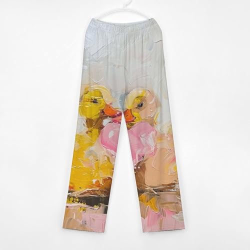 Yellow Ducks And Pink HeartChildren's Casual Pajamas140CM2