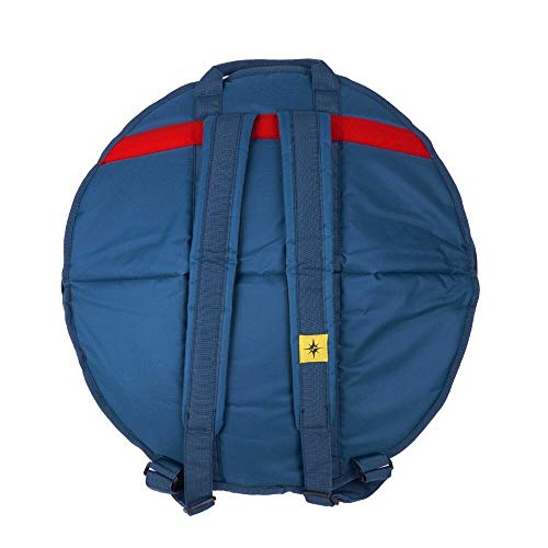 23 Inch Handpan Drum Case Waterproof Shockproof Travel Bag – Heavy Duty Handpan Carrying Case with Thick Padding, Anti-Scratch Shell, Adjustable Shoulder Straps (23inch Thick Blue HandPan Bag)