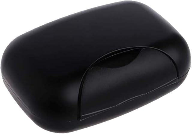 Soap Holder Soap Box Soap Dish Soap Protector Containers with Lid, Plastic Soap Case for Home Gym Camping Outdoor Travel - Black