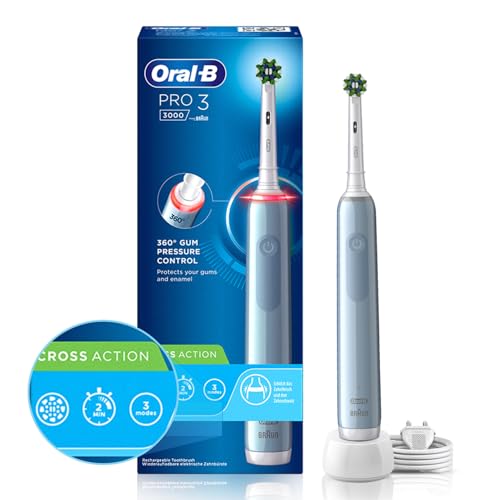 Image of Oral-B Pro 3 Rechargeable Rotating Electric Toothbrush For Adults & Original Precision Clean Electric Toothbrush Soft Replacement Brush For Vitalty,Pro,Smart Series,2 Refills,Multicolour